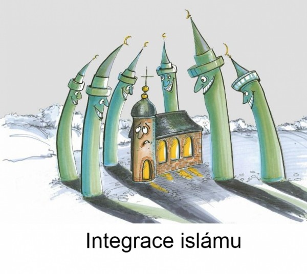 Vítězná karikatura z německé soutěže Freedom Instead of Islam