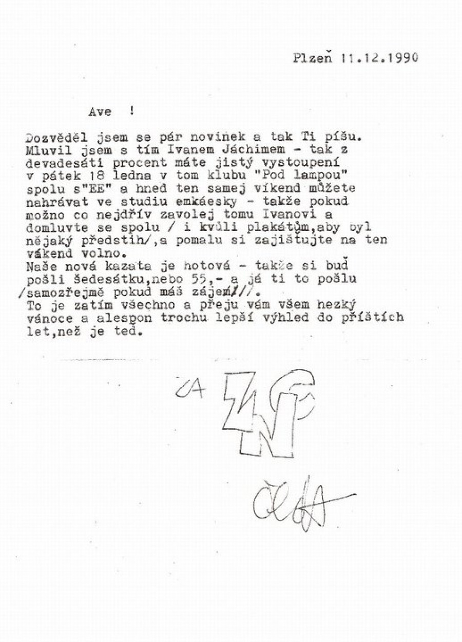 korespondence mezi ZNN a ZNC, prosinec 1990