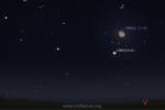 2. 11. 2020 - Měsíc mezi Plejádami a Aldebaranem v souhvězdí Býka.
