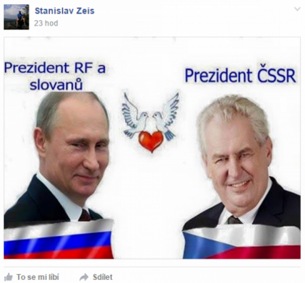 Z FB skupiny Přátelé Ruska v ČR