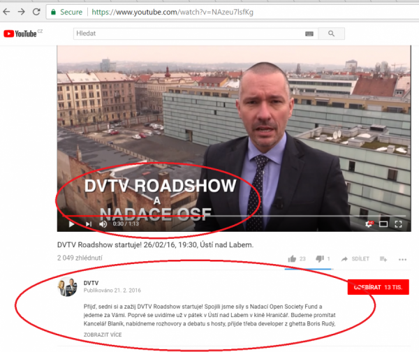 Veselovský - DVTV Roadshow s Open Society Fund