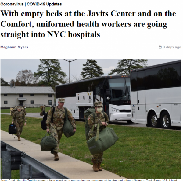 Provizorní nemocnice zejí prázdnotou, armádní doktoři proto vyrazili pomáhat do nemocnic.