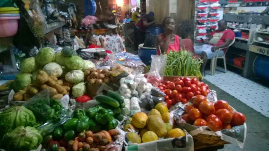 Na Jamajce je k dispozici rozmanit� ovoce, n�rodn� ovoce Ackkee, Sour soup,Star apple, Chlebovn�k, Guava, Papaja, Mango, Plantain ( ban�ny ke sma�en� a va�en� ), mal� ban�ny k j�dlu a t� spouta zeleniny . Je to �rodn� zem�.